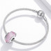 Pink Glass Shiny Glazed Bead Charm