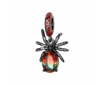 Punk Black Red Spider Charms
