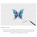 Butterfly Bead-Silver Silicone Ring