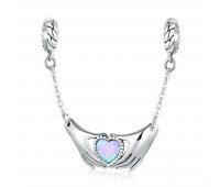 Hands & love Heart Opal Safty Chain 