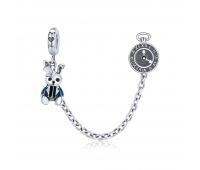 Magical Rabbit and Clock Safety Chain Charm