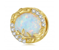 Opal Leaf Bead
