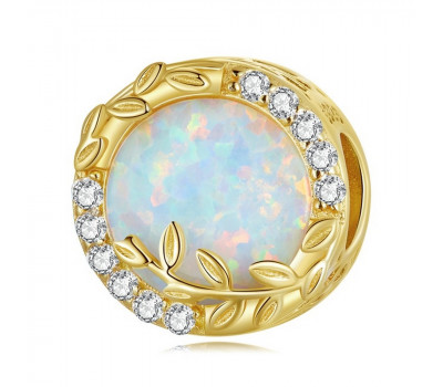Opal Leaf Bead