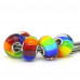 Murano Glass Rainbow Color Charm Bead 