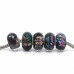 Colorful Murano Glass Faceted Foil Charm Bead 1pcs