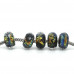 Murano Glass Faceted Colorful Foil Charm Bead 1pcs