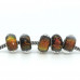 Glass Faceted Colorful Foil Charm Bead Murano 1pcs