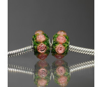 Murano pink rose 1 pcs