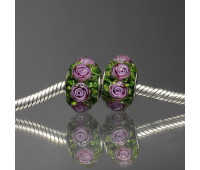 Murano purple rose 1 pcs