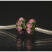 Murano pink №2 roses 1 pcs