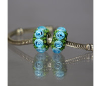 Murano Blue roses 1 pcs