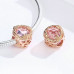 Rose Gold Color Butterfly and Flower Round Beads