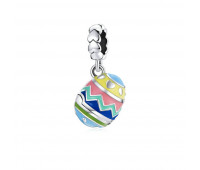 Lucky Eggs Pink Heart Colorful Charm Pendant 