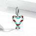 Christmas Candy Canes Love Pendant