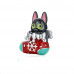 Charm Black Cat and Christmas stocking 