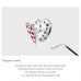 Cute Red Heart Clock Charms Beads