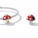 Red Cute Mushroom Charms Beads
