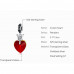 Magic Crown Red Heart Charm Bead Pendent