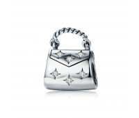 Silver Dazzling Women Handbag Charm Beads