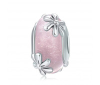 Spring Flowers Pink Murano Glass Beads