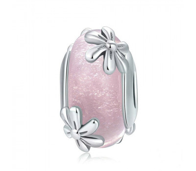 Spring Flowers Pink Murano Glass Beads