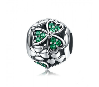 Clover Green Crystal Beads Charm