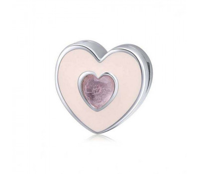 Pink Heart Clips Charm fit for Reflexions Bracelet