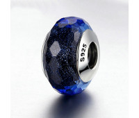 Fascinating Black Blue Murano Glass Beads