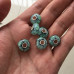 3D Flowers Murano Glass Charm Bead Small Core