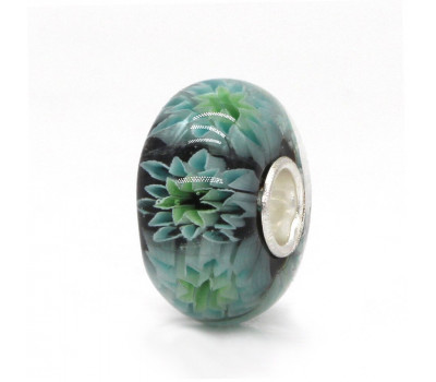 3D Flowers Murano Glass Charm Bead Small Core