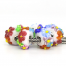 3D Colorful Flowers Murano Glass Charm Beads 1pcs