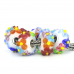 3D Colorful Flowers Murano Glass Charm Beads 1pcs