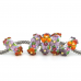 3D Flowers Murano Glass Charm Beads 1pcs