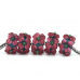 Burgundy 3D Colorful Flowers Murano Glass Charm Beads 1pcs