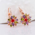 Multicoloured zircon earrings