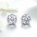 Small vintage earrings with clear zircon