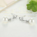 Pendant earrings with pearls