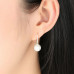 Drop earrings with imitation pearls