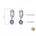 Earrings with crystals and zirconia
