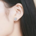 Double heart-shaped stud earrings