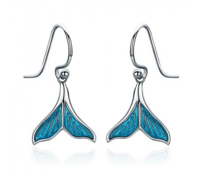 Sea whale pendant earrings