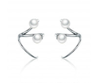 Earrings with imitation pearls