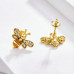 Earrings with bee crystals