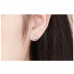 Small cubic zirconia star-shaped earrings