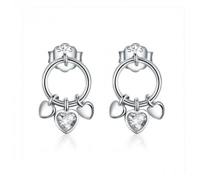 Romantic heart earrings