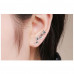 Round zircon earrings