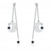 New trendy long moon and star earrings 