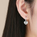 Women's heart and key earrings