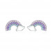 Delicate rainbow zircon earrings