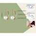 Large round pearl earrings